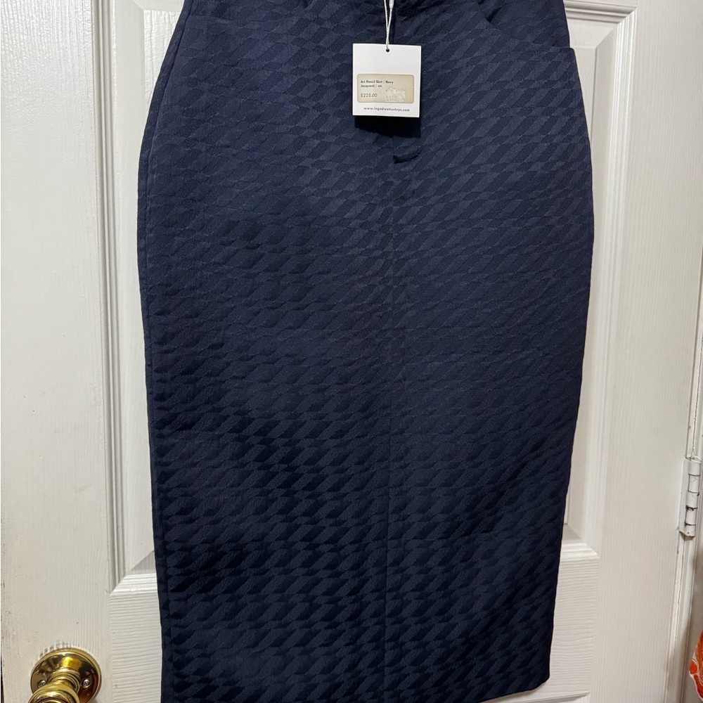 Elegant Navy Pencil Skirt